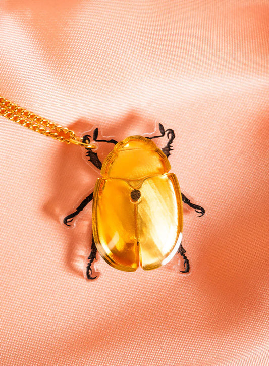 Beetle Pendant - Gold