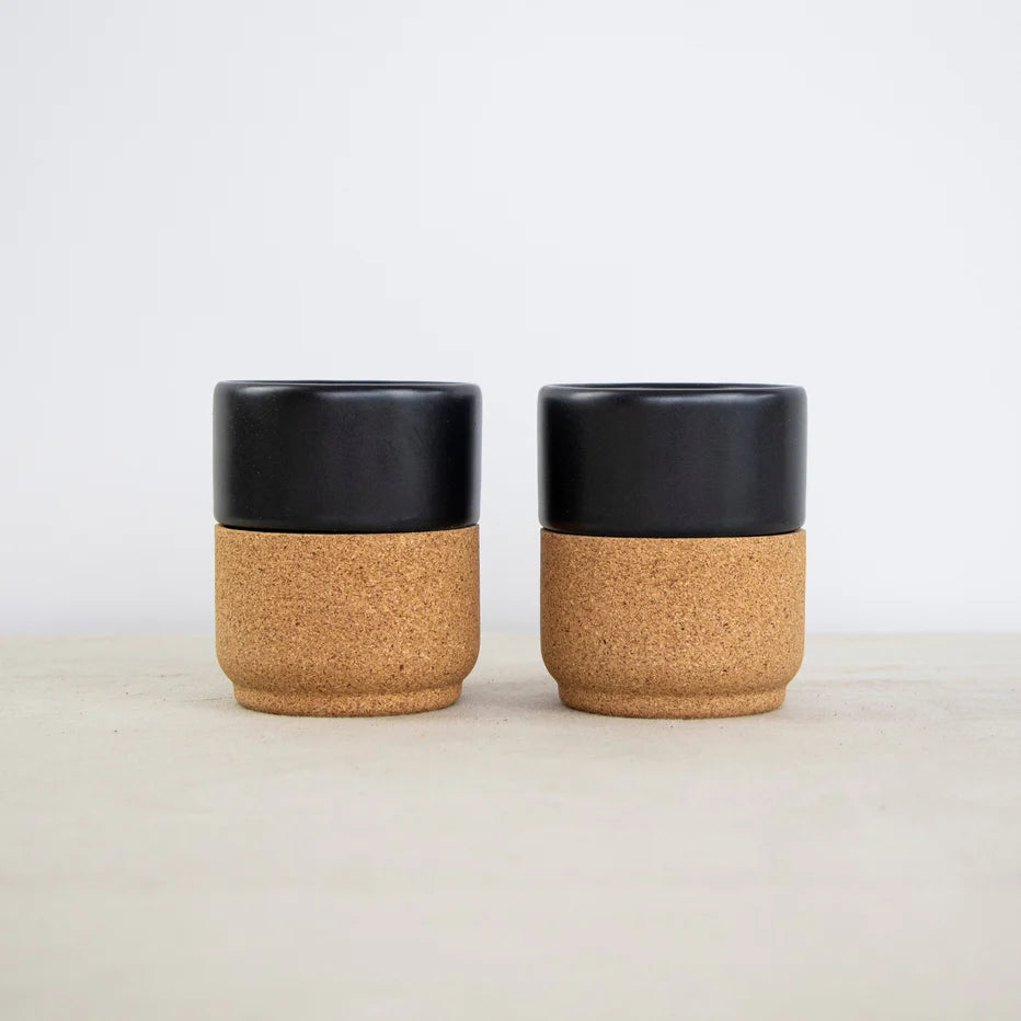 Eco Coffee Mug Medium Black - set of 2