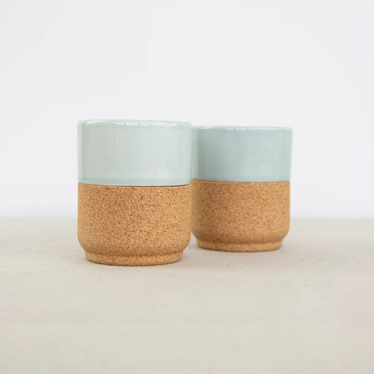 Eco Coffee Mug Medium Aqua - set of 2